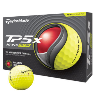 TaylorMade TP5x Personalised Text Golf Balls Yellow