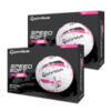 TaylorMade SpeedSoft Ink Golf Balls White/Pink Multi Buy