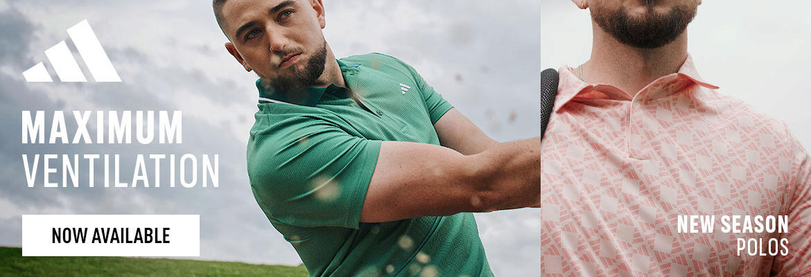 Adidas collarless golf shirts online