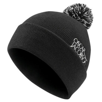 Oscar Jacobson Knitted II Bobble Golf Beanie Black OJHAT0004