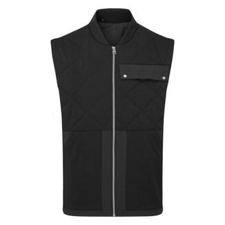 adidas DWR Go-To Quilted Full Zip Golf Wind Vest Black IL0580