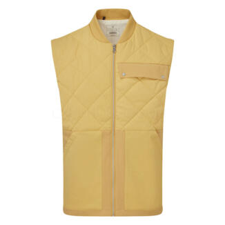 adidas DWR Go-To Quilted Full Zip Golf Wind Vest Oat IT2360