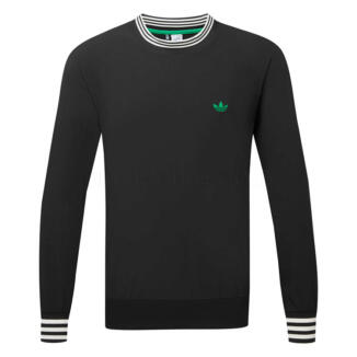 adidas Originals Rolling Links Skate Crew Neck Golf Sweater Black IW6656