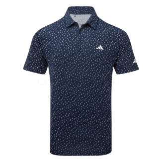 adidas Ultimate365 All Over Print Golf Polo Shirt Collegiate Navy IL0555