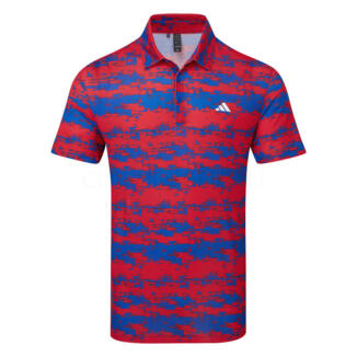adidas Ultimate365 HEAT.RDY Stripe Golf Polo Shirt Collegiate Royal/Red IW1401