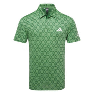 adidas Ultimate365 Tour HEAT.RDY Jacquard Golf Polo Shirt Collegiate Green IZ3007