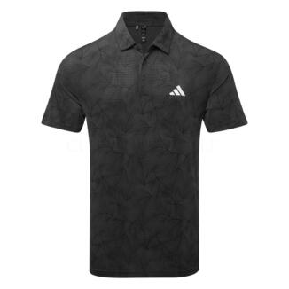 adidas Ultimate365 Tour Mesh Print Golf Polo Shirt Carbon/Black IW1413