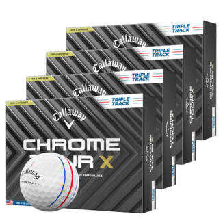 Callaway Chrome Tour X Triple Track 4 For 3 Golf Balls White