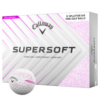 Callaway Supersoft Splater Golf Balls White/Pink