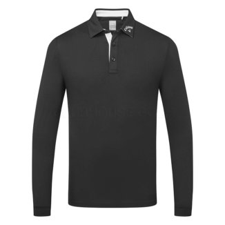 Callaway Performance Long Sleeve Golf Polo Shirt Caviar CGKFC058-002