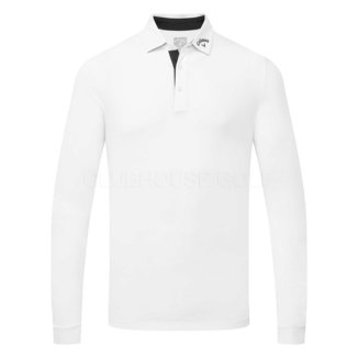 Callaway Performance Long Sleeve Golf Polo Shirt Bright White CGKFC058-100