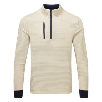 Callaway Midweight Textured 1/4 Zip Golf Sweater Oatmeal CGKFD038-250