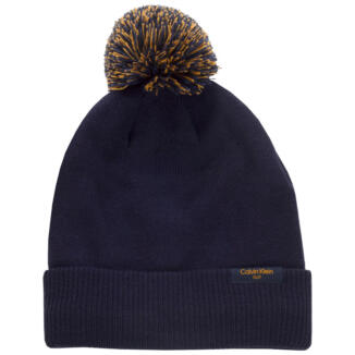 Calvin Klein Bobble Golf Beanie Evening Blue