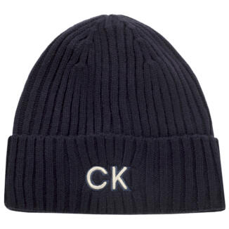 Calvin Klein Ribbed Golf Beanie Engine Blue