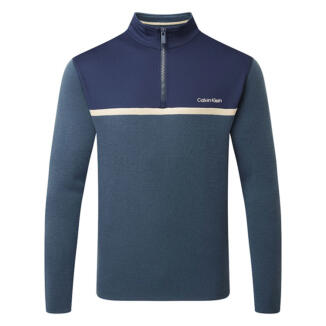 Calvin Klein Padera Hybrid 1/2 Zip Golf Sweater Engine Blue