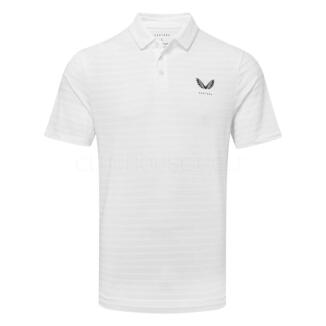 Castore Pinnacle Pique Stripe Golf Polo Shirt White GMC30691-020