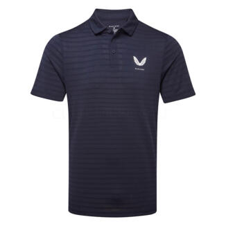 Castore Pinnacle Pique Stripe Golf Polo Shirt Midnight Navy GMC30691-175