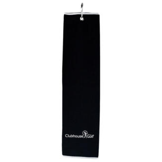 Clubhouse Golf Pro-Tech Microfibre Waffle Golf Towel Black