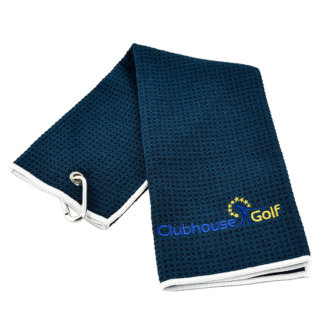 Clubhouse Golf Pro-Tech Microfibre Waffle Golf Towel Navy
