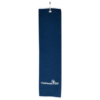 Clubhouse Golf Pro-Tech Microfibre Waffle Golf Towel Navy