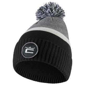 Cobra Crown C Pom Beanie Golf Beanie Black/Grey 909601-01