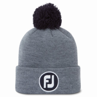 FootJoy FJ Pom Pom Golf Beanie Heather Grey FH22BSPOMH-0G