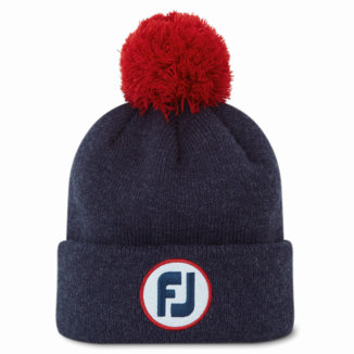 FootJoy FJ Pom Pom Golf Beanie Heather Navy FH22BSPOMH-4N