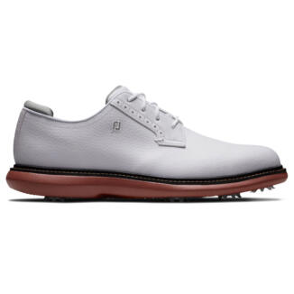 FootJoy Traditions Blucher Golf Shoes White/White/Brick