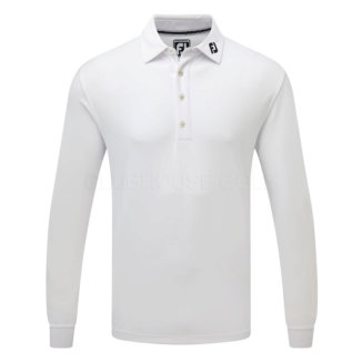 FootJoy Long Sleeve Thermolite Pique Golf Polo Shirt White 96953