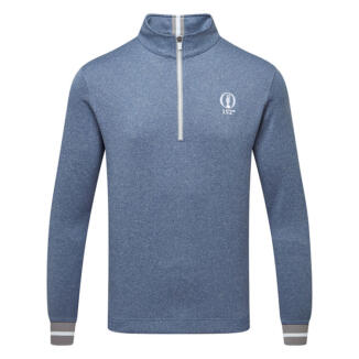 FootJoy The Open Championship Ribbed 1/4 Golf Pullover Open Blue 32536