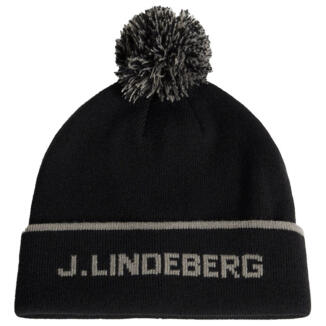 J.Lindeberg Stripe Golf Beanie Black/Asphalt AMAC10556-9999