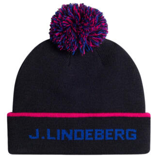 J.Lindeberg Stripe Golf Beanie JL Navy/Club Blue AMAC10556-6855