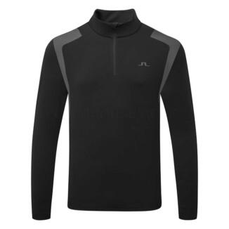 J.Lindeberg Lukas 1/4 Zip Golf Sweater Black/Asphalt GMJS10952-9999