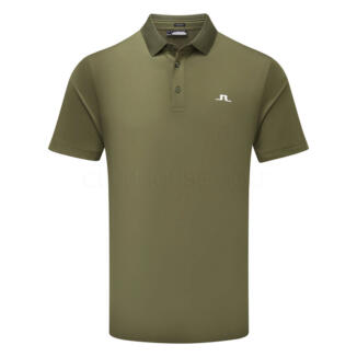 J.Lindeberg Wince Golf Polo Shirt Forest Green/White GMJT11697-M354