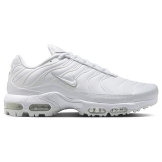 Nike Air Max Plus Golf Shoes White/Pure Platinum/Gold/Salsa Red FZ4150-100