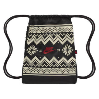 Nike Heritage Festive Drawstring Golf Bag Black/Coconut Milk/University Red FZ7287-010