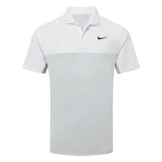 Nike Dry Victory+ Block Golf Polo Shirt White/Light Smoke Grey/Dark Smoke Grey/White FQ1114-100