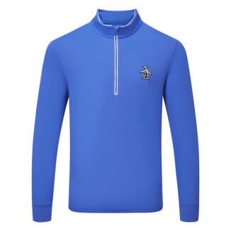 Original Penguin Performance Earl 1/4 Zip Golf Sweater Amparo Blue OGKSE004-976