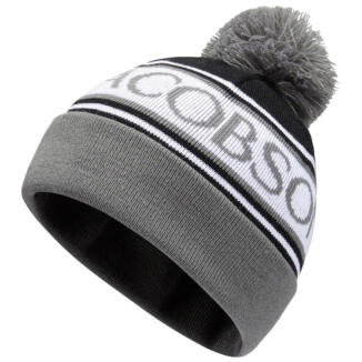 Oscar Jacobson Gillies Bobble Golf Beanie Black/Pewter OJHAT0268-BP