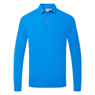 Ping Lockwood Long Sleeve Golf Polo Shirt Blue 24 P03707-BL24