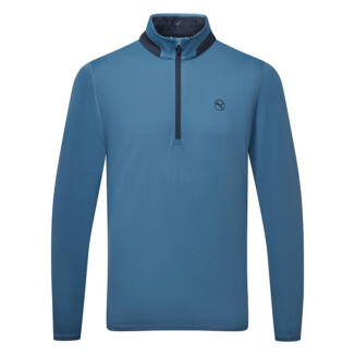 Puma Lightweight 1/4 Zip Golf Sweater Blue Horizon/Deep Navy 621517-23