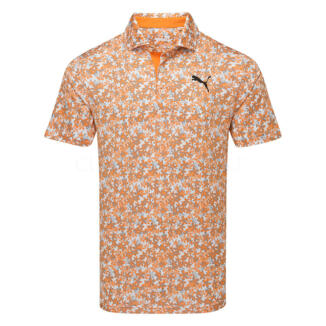 Puma MATTR Lillie Golf Polo Shirt White Glow/Rickie Orange 626986-03