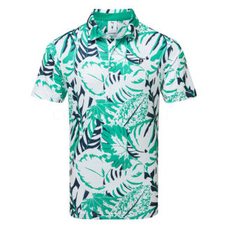 Puma x PTC Palm Glitch Golf Polo Shirt Sparkling Green/Fresh Mint 626832-02