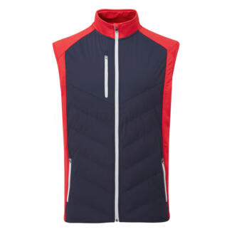 Sunderland Andorra Padded Thermal Golf Wind Vest Navy/Red/Silver