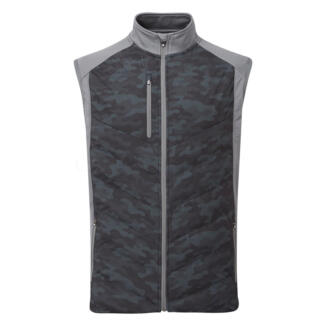 Sunderland Andorra Padded Thermal Golf Wind Vest Black Camo/Gunmetal