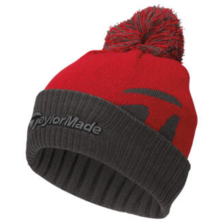 TaylorMade Bobble Golf Beanie Red V97811