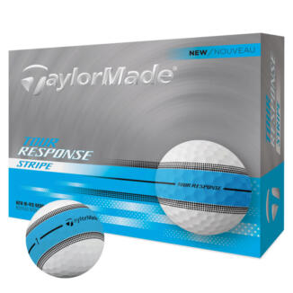 TaylorMade Tour Response Stripe Golf Balls White/Neon Blue