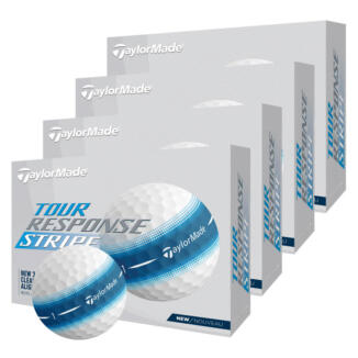 TaylorMade Tour Response Stripe Golf Balls 4 For 3 White/Blue