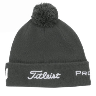 Titleist Tour Pom Pom Golf Beanie Charcoal/White TH22WTPE-0C1