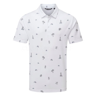 TravisMathew Around The Island Golf Polo Shirt White 1MAA023-1WHT